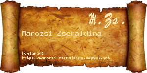 Marozsi Zseraldina névjegykártya