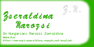 zseraldina marozsi business card